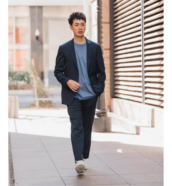 EDIFICE「"抗菌防臭＆シワ防止機能" ワルツ ツイル テーパードパンツ」|スラックス|