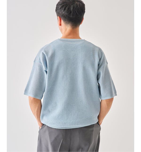 EDIFICE「《予約》LINEN LUXE Vネック ニット」|Tシャツ・カットソー|