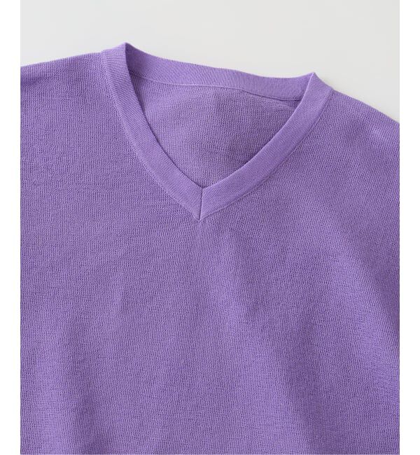 EDIFICE「《予約》LINEN LUXE Vネック ニット」|Tシャツ・カットソー|