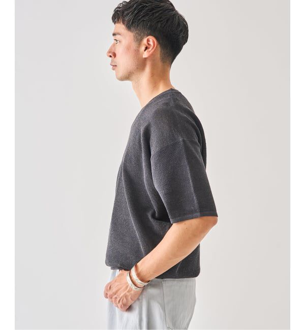 EDIFICE「《予約》LINEN LUXE Vネック ニット」|Tシャツ・カットソー|