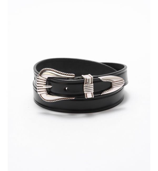 JOURNAL STANDARD「TORY LEATHER / トリーレザー 3-Piece Silver B BELT」|ベルト|ブラック
