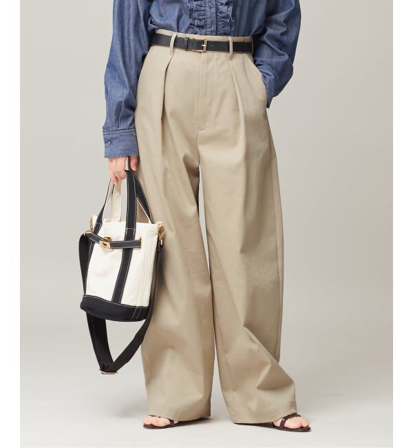 journal standard L'essage「《追加4》【金子綾さん着用】CP タックチノパンツ」|チノ|