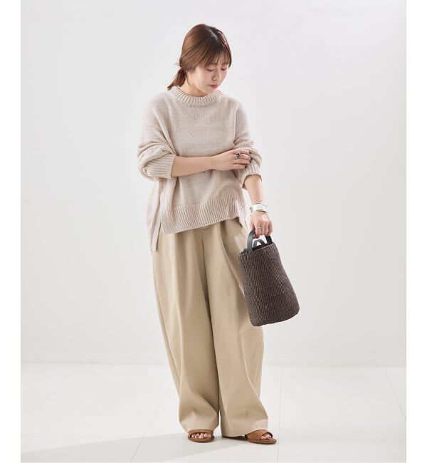 journal standard L'essage「【金子綾さん着用】コットンTAPEワイドプルオーバー」|ニット・セーター|