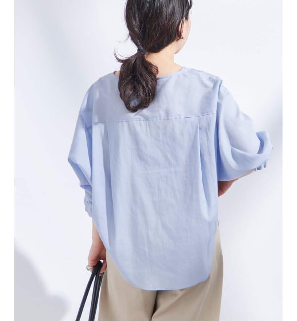 journal standard L'essage「《追加》オーガンジーニュアンスノーカラーシャツ」|シャツ・ブラウス|