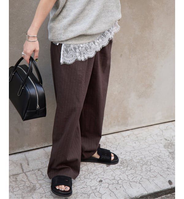 JOURNAL STANDARD「《追加》ウォッシャブルコットンリネンIVISストレートパンツ」|その他|