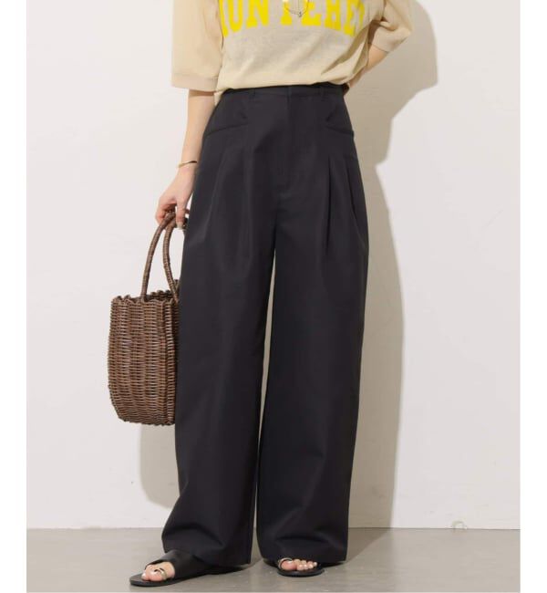 JOURNAL STANDARD relume「《追加4》2タックワイドパンツ」|チノ|ブラック