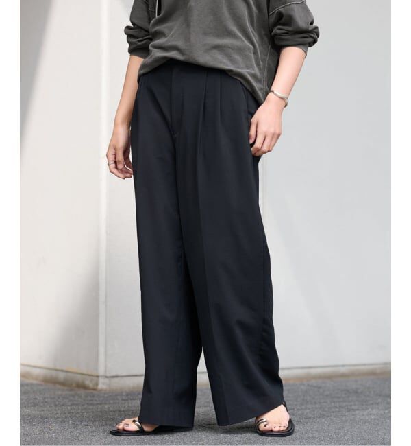 FRAMeWORK「≪WEB限定追加≫ウォッシャブルTWタックワイドパンツ」|スラックス|