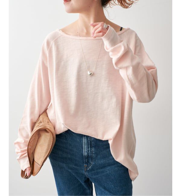 Spick and Span「《WEB限定 / 追加》コットンスラブクルーネックプルオーバー」|Tシャツ・カットソー|