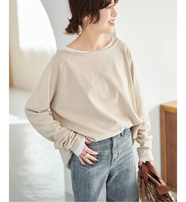 Spick and Span「《WEB限定 / 追加》コットンスラブクルーネックプルオーバー」|Tシャツ・カットソー|