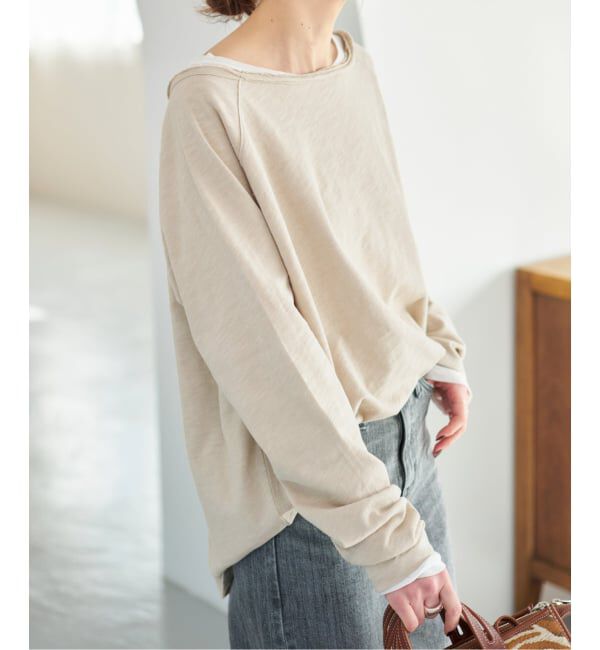 Spick and Span「《WEB限定 / 追加》コットンスラブクルーネックプルオーバー」|Tシャツ・カットソー|