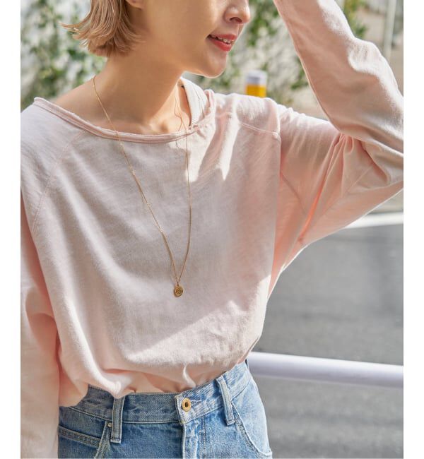 Spick and Span「《WEB限定 / 追加》コットンスラブクルーネックプルオーバー」|Tシャツ・カットソー|ピンク A