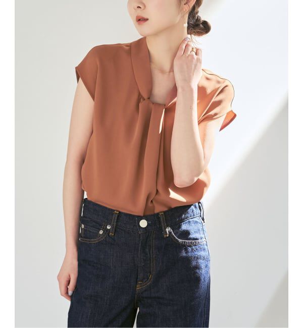 NOBLE「《追加》ボウタイライクノースリブラウス」|シャツ・ブラウス|