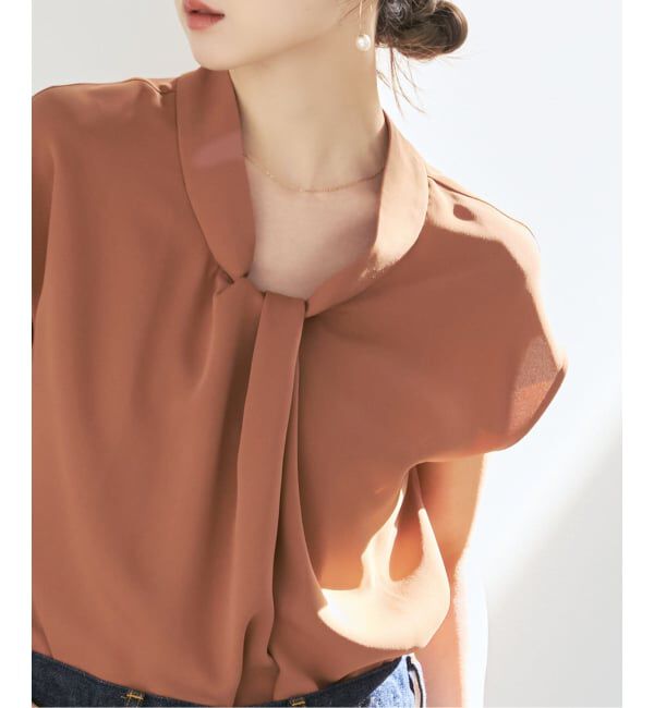 NOBLE「《追加》ボウタイライクノースリブラウス」|シャツ・ブラウス|