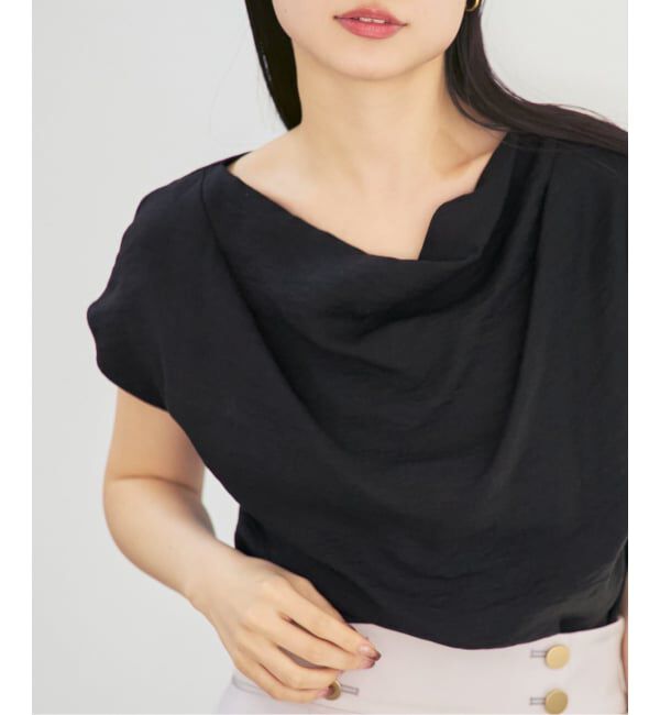 NOBLE「《セットアップ対応》ファジーリネンタックショルダーブラウス」|シャツ・ブラウス|