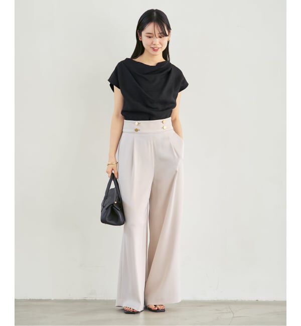 NOBLE「《セットアップ対応》ファジーリネンタックショルダーブラウス」|シャツ・ブラウス|