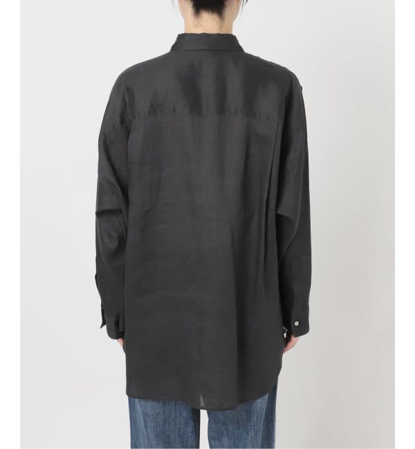 Spick and Span「《ゆったりサイズ》追加 80リネンカシュクール ビッグシャツ」|シャツ・ブラウス|