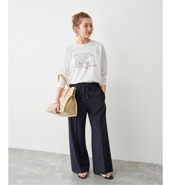 Spick and Span「La Hutte / ラ ユット 別注ロゴ刺しゅう L/S Tee*」|Tシャツ・カットソー|