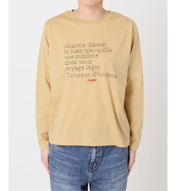 Spick and Span「La Hutte / ラ ユット 別注ロゴ刺しゅう L/S Tee*」|Tシャツ・カットソー|