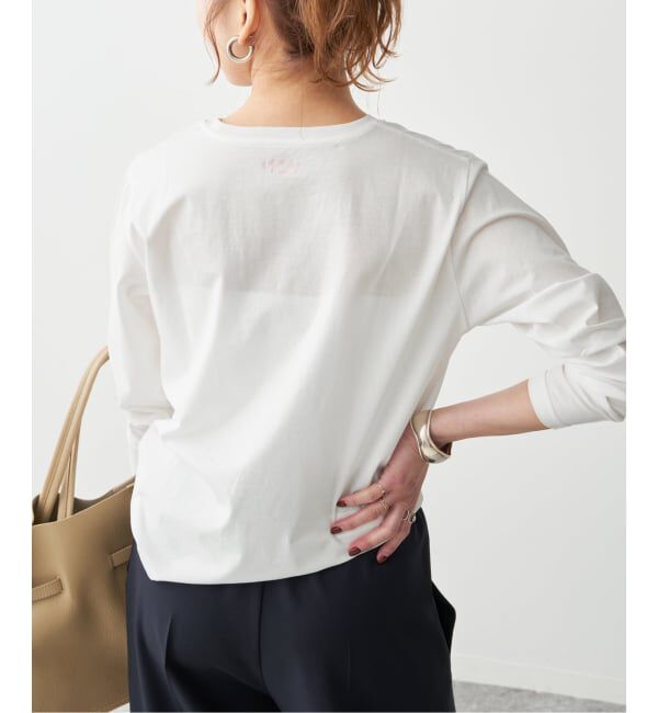 Spick and Span「La Hutte / ラ ユット 別注ロゴ刺しゅう L/S Tee*」|Tシャツ・カットソー|