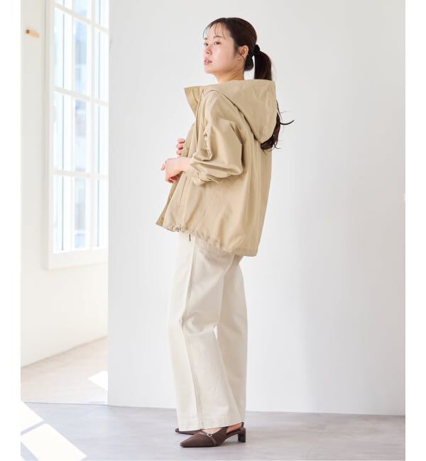 U by SPICK&SPAN「《WEB限定 / 追加》コットン/ナイロングログランフレアブルゾン」|ブルゾン・スタジャン|