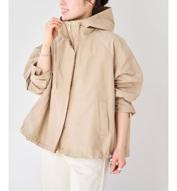 U by SPICK&SPAN「《WEB限定 / 追加》コットン/ナイロングログランフレアブルゾン」|ブルゾン・スタジャン|