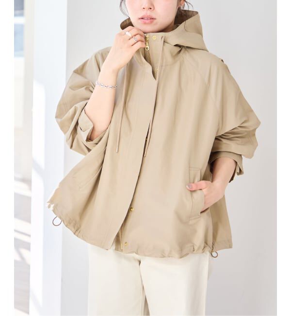 U by SPICK&SPAN「《WEB限定 / 追加》コットン/ナイロングログランフレアブルゾン」|ブルゾン・スタジャン|