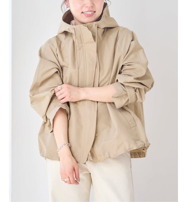 U by SPICK&SPAN「《WEB限定 / 追加》コットン/ナイロングログランフレアブルゾン」|ブルゾン・スタジャン|