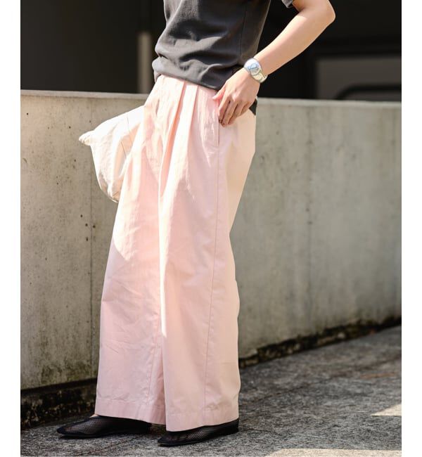 FRAMeWORK「≪洗濯機洗い可≫コットンナイロンタックパンツ」|その他|