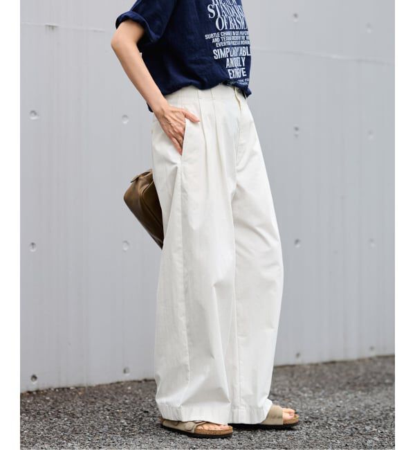 FRAMeWORK「≪洗濯機洗い可≫コットンナイロンタックパンツ」|その他|