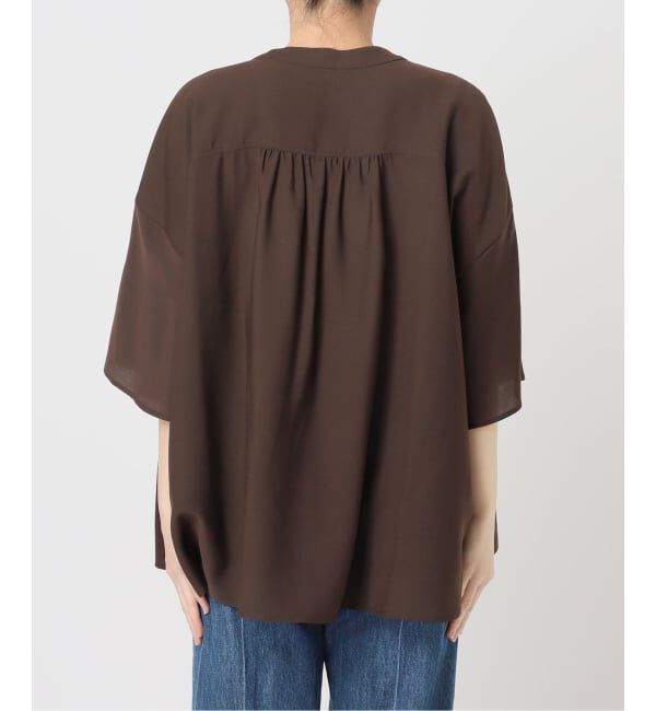 U by SPICK&SPAN「《予約》シルキーシフォンギャザーブラウス」|シャツ・ブラウス|