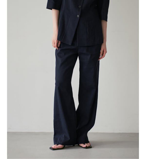 NOBLE「ELENI/エルニ ラスターストレッチパンツ」|スラックス|