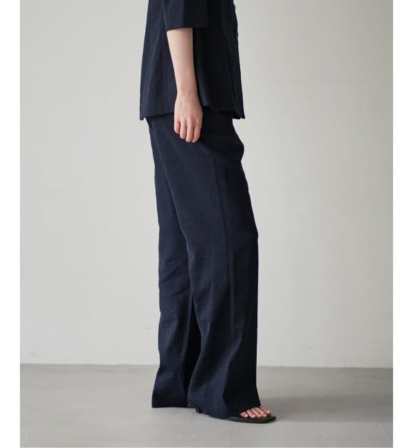 NOBLE「ELENI/エルニ ラスターストレッチパンツ」|スラックス|