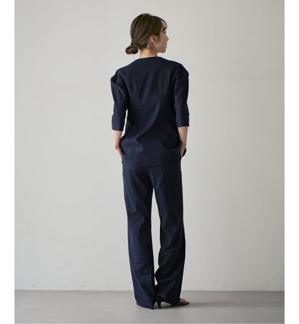 NOBLE「ELENI/エルニ ラスターストレッチパンツ」|スラックス|