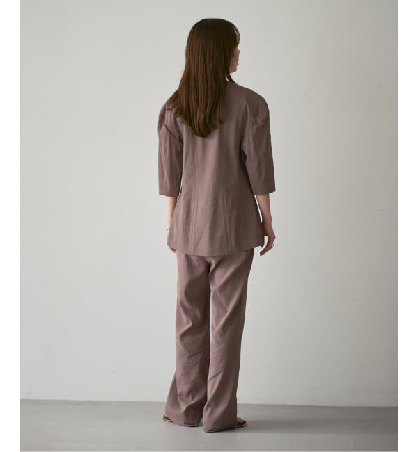 NOBLE「ELENI/エルニ ラスターストレッチパンツ」|スラックス|