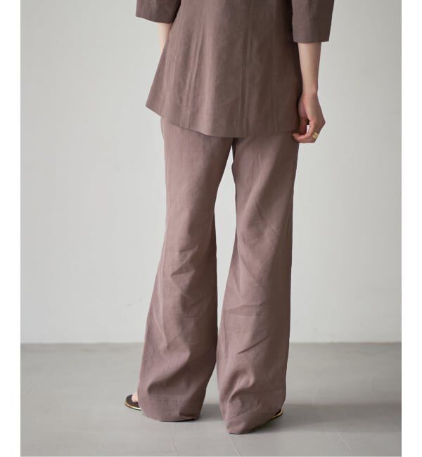 NOBLE「ELENI/エルニ ラスターストレッチパンツ」|スラックス|