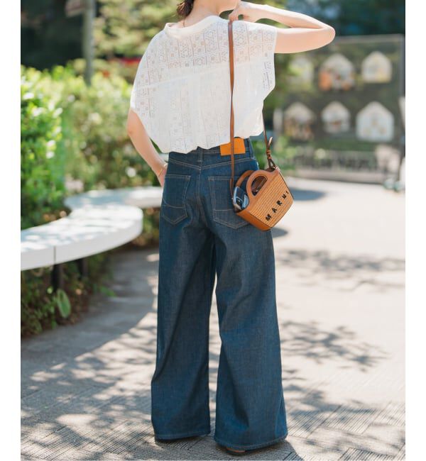 Spick and Span「《追加予約》PEレースフレンチスリーブシャツ」|シャツ・ブラウス|