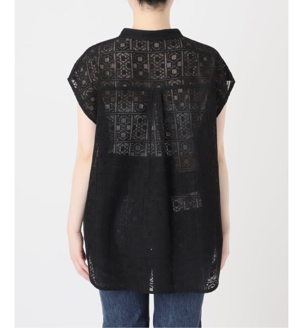 Spick and Span「《追加予約》PEレースフレンチスリーブシャツ」|シャツ・ブラウス|