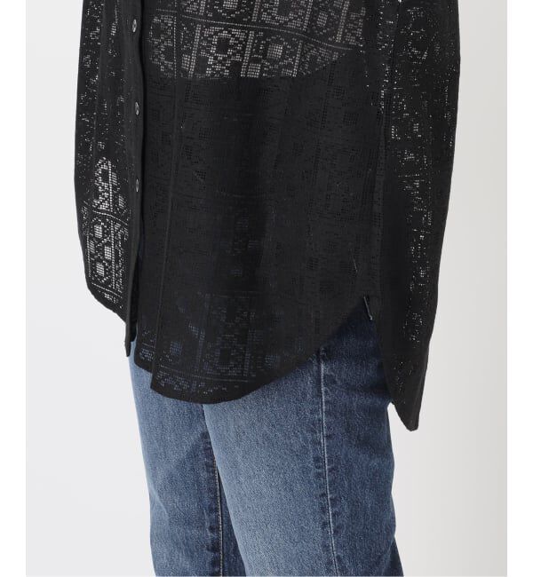 Spick and Span「《追加予約》PEレースフレンチスリーブシャツ」|シャツ・ブラウス|