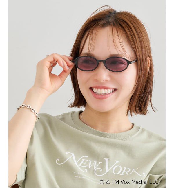 U by SPICK&SPAN「《予約》NOEYEDIA/ノーアイディア オーバル サングラス」|サングラス|ブラック