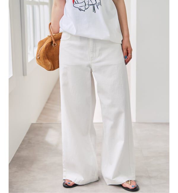 Spick and Span「《予約》5 1/2 8oz LOOSE WIDE DENIM」|デニム|ホワイト