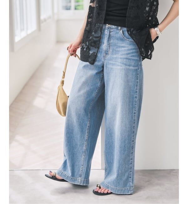 Spick and Span「《予約》5 1/2 8oz LOOSE WIDE DENIM」|デニム|サックスブルー