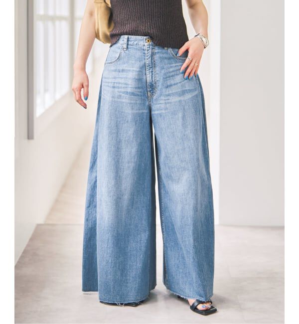 Spick and Span「《予約》5 1/2 8oz FLARE-LINE DEIM」|デニム|サックスブルー