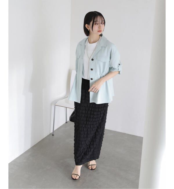  「【洗える】リネン混ワークシャツジャケット」|その他|