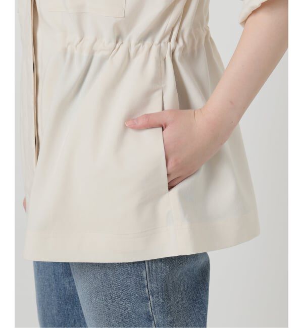  「【洗える】リネン混ワークシャツジャケット」|その他|