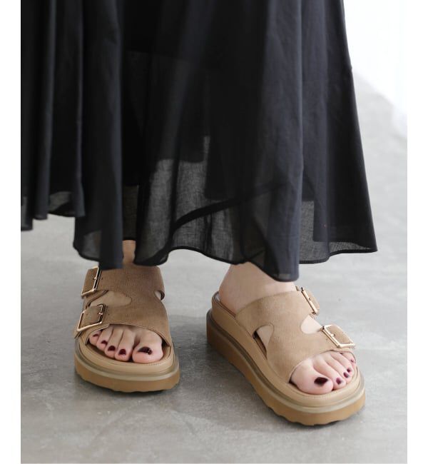  「MOHI/モヒ Wベルトサンダル/ スエード」|サンダル|