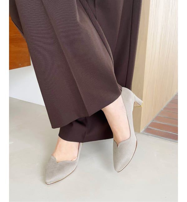  「≪追加≫5cmコウブカメタルラインパンプス」|パンプス|ベージュ