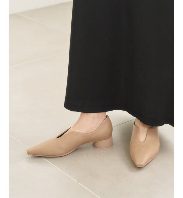  「《予約》3cmレインスリットパンプス」|パンプス|ベージュ