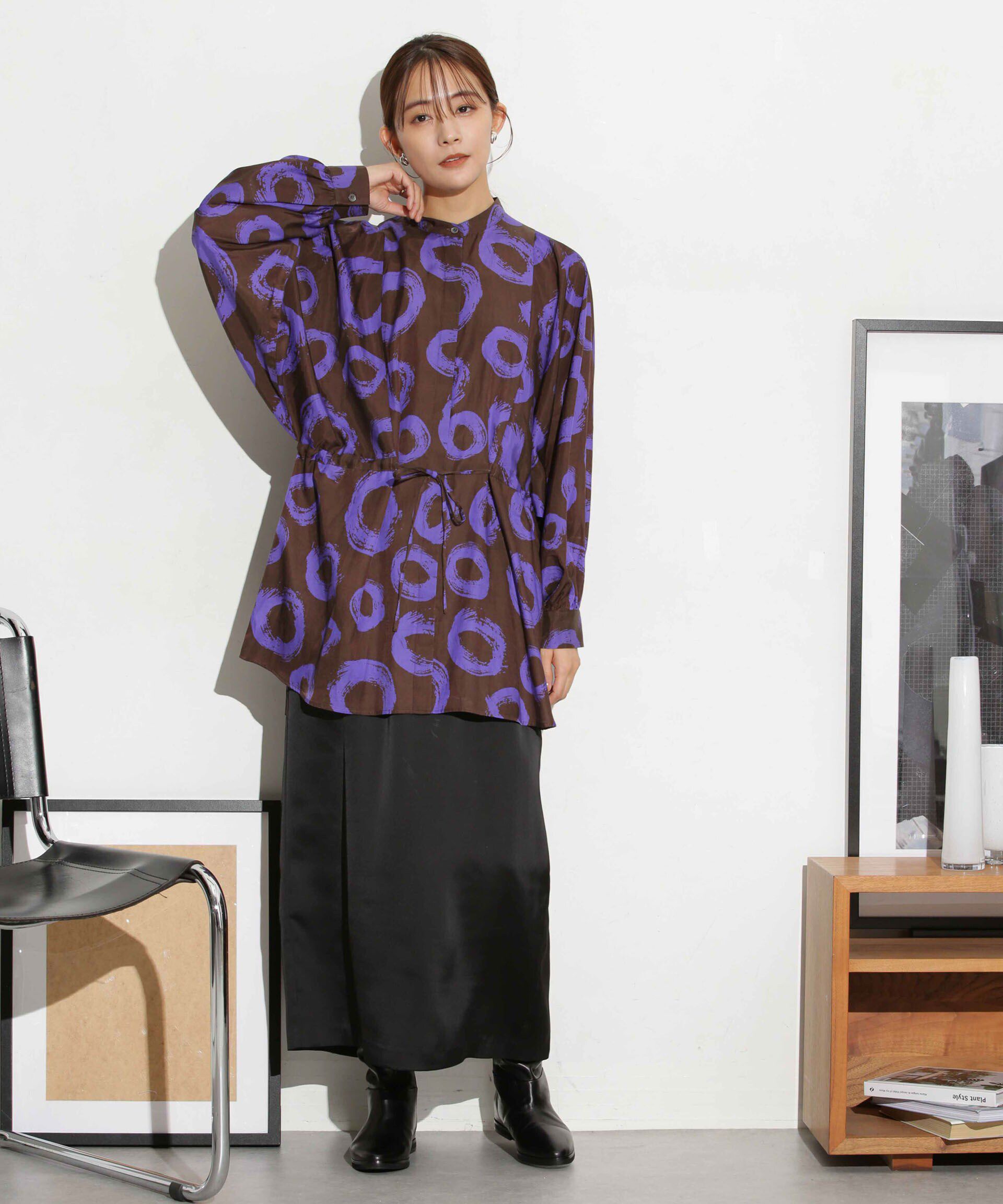 nano･universe「マットサテンIラインスカート」|スカート|