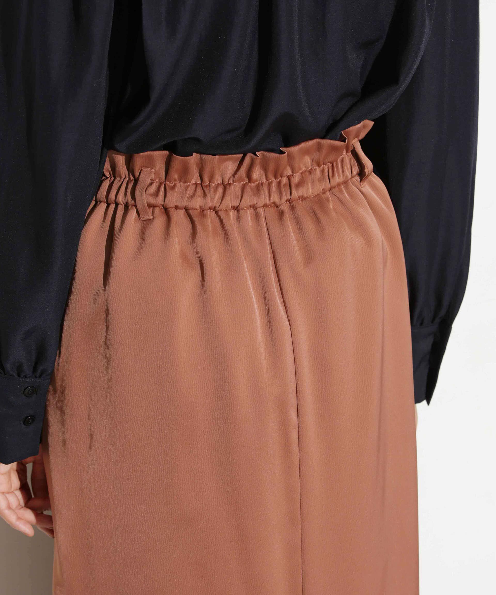 nano･universe「マットサテンIラインスカート」|スカート|