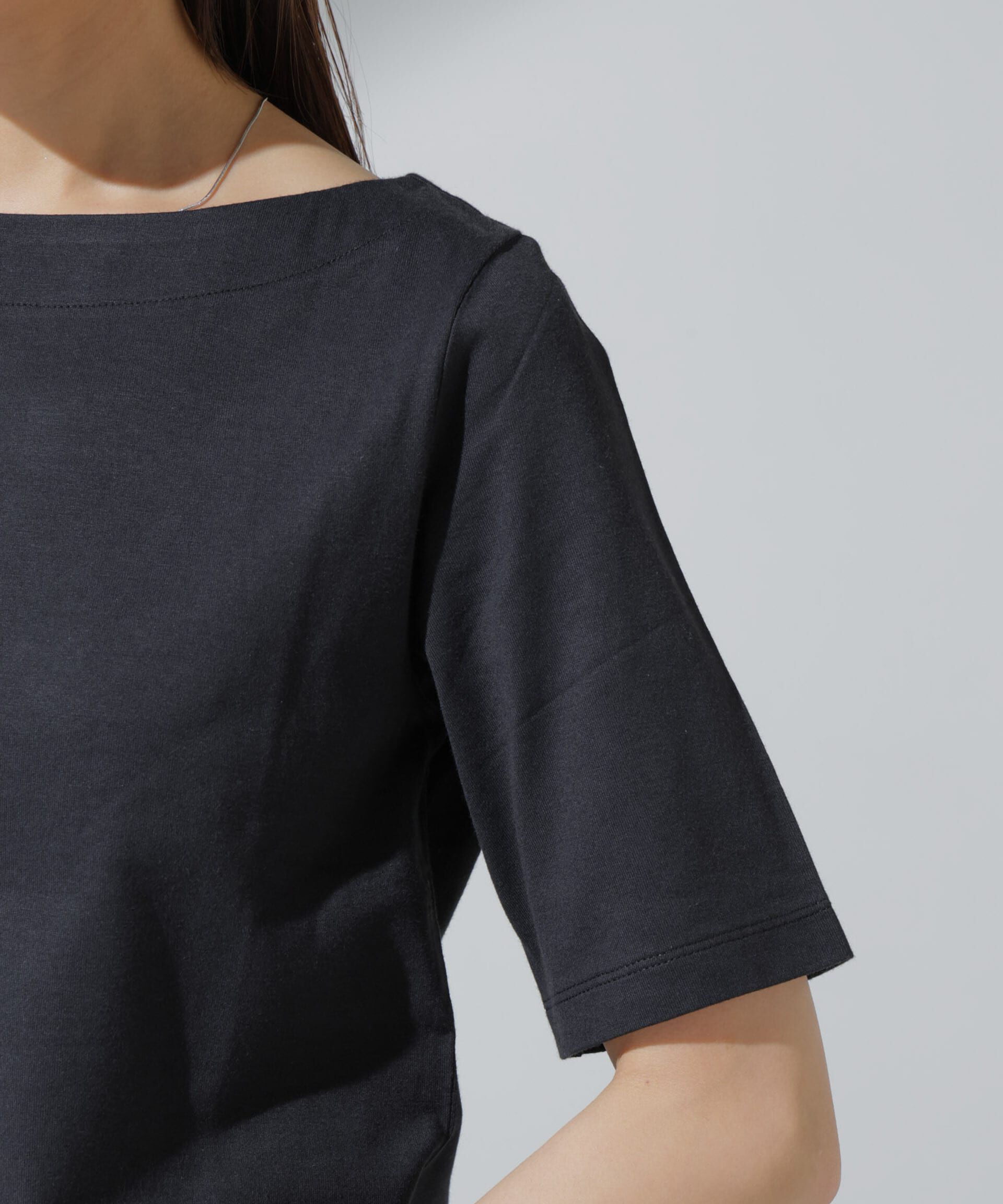 nano･universe「Anti Soaked(R) 汗染み防止 ボートネックTシャツ」|Tシャツ・カットソー|